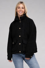 Load image into Gallery viewer, Cozy Sherpa Button-Front Jacket