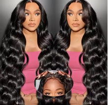 Load image into Gallery viewer, Ready To Go   HD Lace Front Wigs Glueless Put-on Go Body Wave Wig Pre-Plucked Blend Human Hair Transparent Lace Color