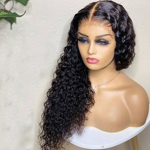 Lace Frontal Wigs Human Hair Pre Plucked Curly Lace Front Human Hair Wig With Baby Hair