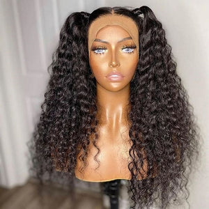 Lace Frontal Wigs Human Hair Pre Plucked Curly Lace Front Human Hair Wig With Baby Hair