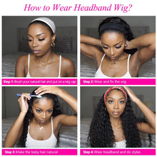 Load image into Gallery viewer, Headband Wig Human Hair Kingky Straight