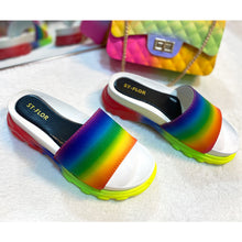 Load image into Gallery viewer, Color Sports Style One-word Slippers Cross-border Slippers Women