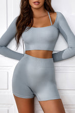 Load image into Gallery viewer, Long Sleeve Cropped Sports Top