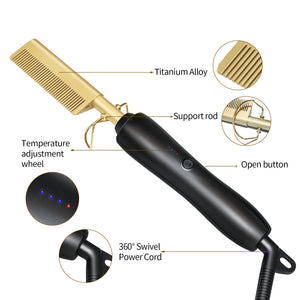 Mini Hair Straightening Hot Press Comb Electric - The Beauty With-N & Essentials