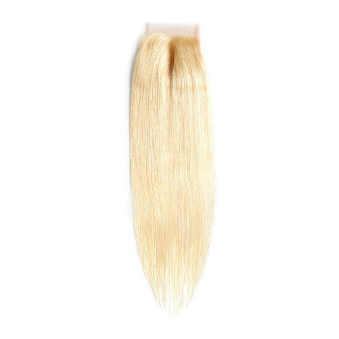 Russian Blonde Brazilian Straight Closure - The Beauty With-N & Essentials