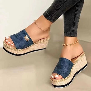 Casual Muffin Wedge Sandals And Slippers