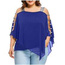 Load image into Gallery viewer, Sexy Fashion Ladder Sling Cut Overlay Hollowed Out Blouse