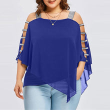 Load image into Gallery viewer, Sexy Fashion Ladder Sling Cut Overlay Hollowed Out Blouse